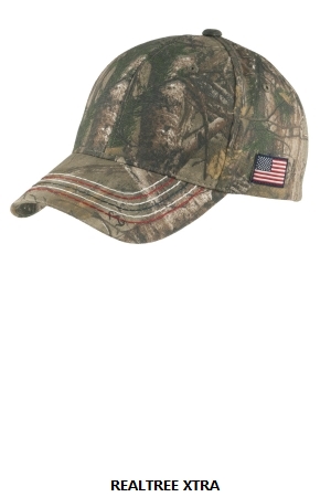 Port Authority? Americana Contrast Stitch Camouflage Cap. C909.