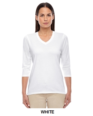 Devon & Jones Ladies' Perfect Fit™ Bracelet Length V-Neck Top", (DP184W)