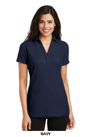 Port Authority Ladies Silk Touch Y-Neck Polo. L5001.