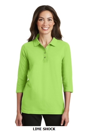 Port Authority® - Ladies Silk Touch™ 3/4-Sleeve Polo. (L562)