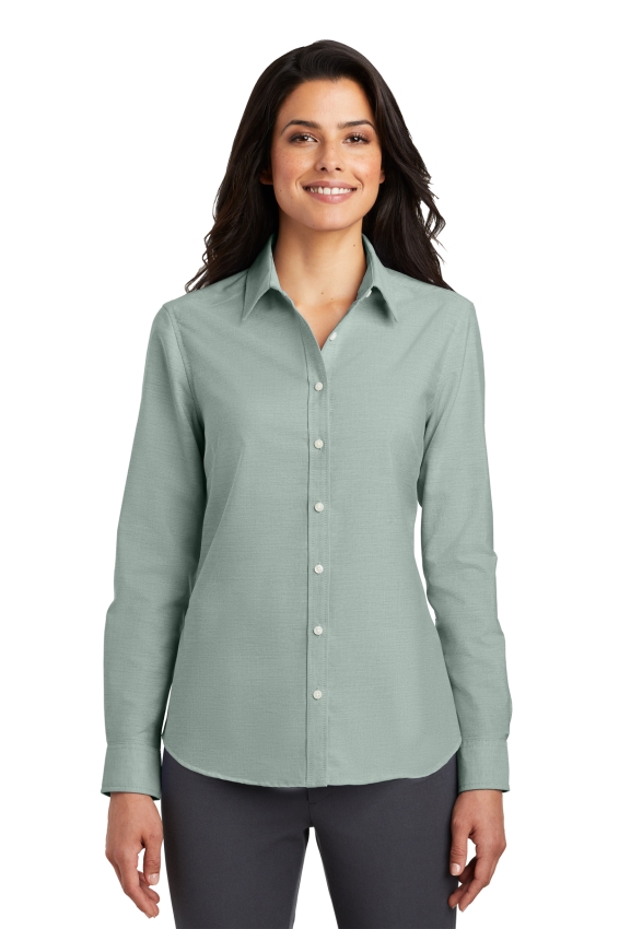 Port Authority Ladies SuperPro Oxford Shirt. L658.