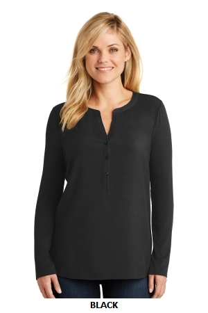 PORT AUTHORITY LADIES CONCEPT HENLEY TUNIC.  PORT A.  LK5432