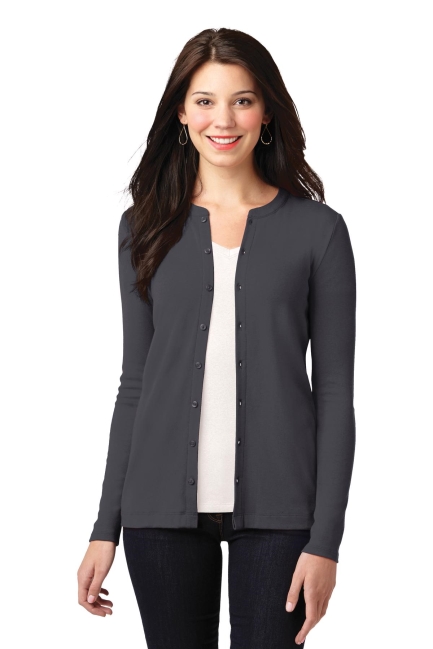 Port Authority® Ladies Concept Stretch Button-Front Cardigan. LM1008.