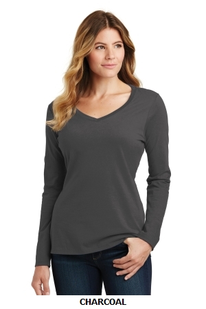 Port & Company® Ladies Long Sleeve Fan Favorite V-Neck Tee. LPC450VLS.