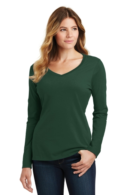 Port & Company® Ladies Long Sleeve Fan Favorite V-Neck Tee. LPC450VLS.