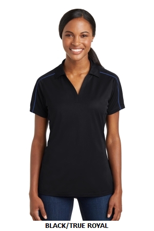 Sport-Tek Ladies Micropique Sport-Wick Piped Polo. LST653.