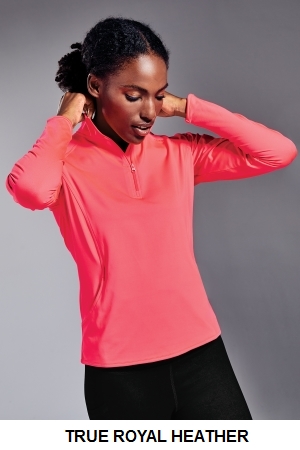 Sport-Tek Ladies Sport-Wick Stretch 1/2-Zip Pullover.  SPORT-TEK  LST850