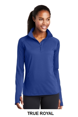 Sport-Tek Ladies Sport-Wick Stretch 1/2-Zip Pullover.  SPORT-TEK  LST850