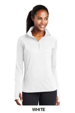 Sport-Tek Ladies Sport-Wick Stretch 1/2-Zip Pullover.  SPORT-TEK  LST850