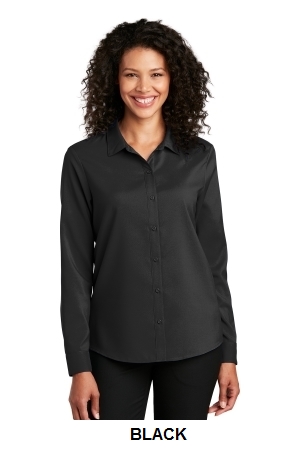 Port Authority Ladies Long Sleeve Performance Staff Shirt.  PORT A.  LW401