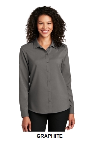 Port Authority Ladies Long Sleeve Performance Staff Shirt.  PORT A.  LW401