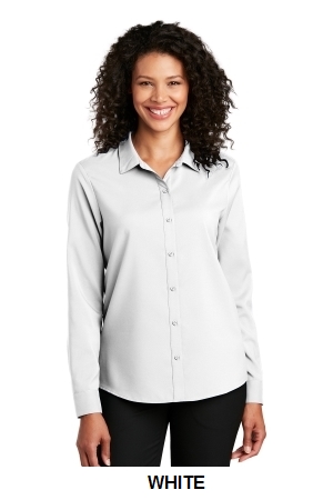 Port Authority Ladies Long Sleeve Performance Staff Shirt.  PORT A.  LW401