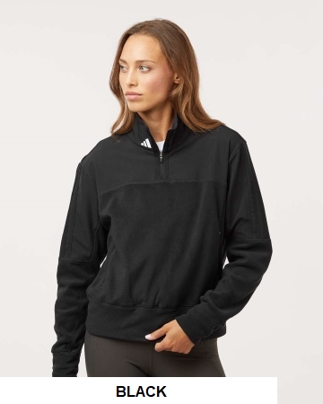 Adidas Women's Fleece Quarter-Zip Pullover.  ADIDAS  A601