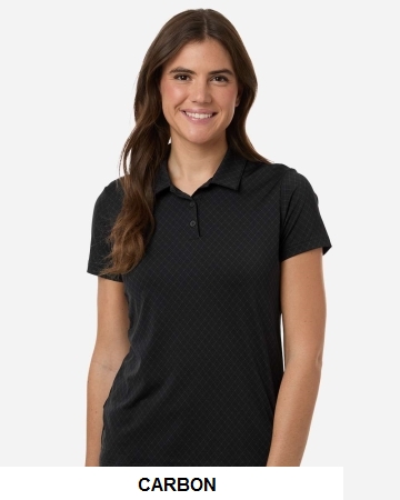 Adidas Womens 4-Way Stretch Printed Polo.  ADIDAS  A717