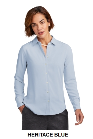 Brooks Brothers Womens Full-Button Satin Blouse.  BROOKS BROS  BB18007