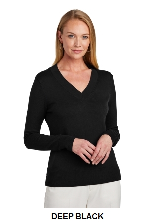 Brooks Brothers Womens Cotton Stretch V-Neck Sweater.  BB18401