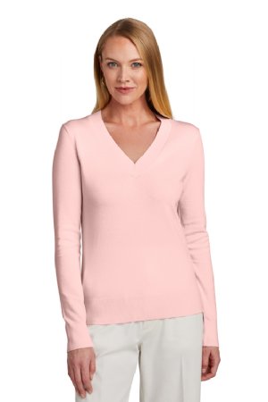 Brooks Brothers Womens Cotton Stretch V-Neck Sweater.  BB18401