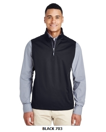 Ash City - Core 365 Men's Techno Lite Three-Layer Knit Tech-Shell Quarter-Zip Vest  (CE709)