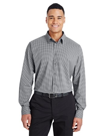 Devon & Jones CrownLux Performance Mens Tonal Mini Check Shirt  (DG535)