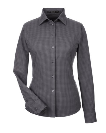 Devon & Jones CrownLux Performance Ladies Tonal Mini Check Shirt (DG535W)