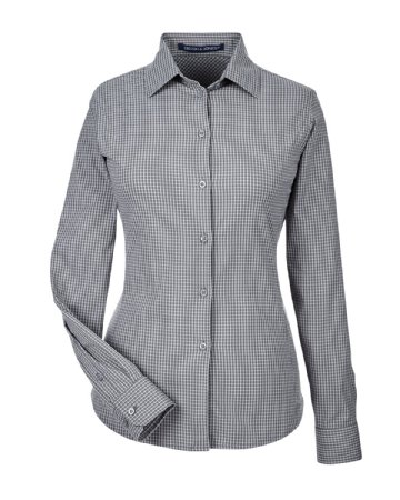 Devon & Jones CrownLux Performance Ladies Tonal Mini Check Shirt (DG535W)