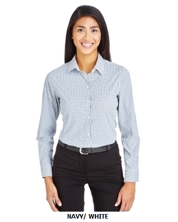 Devon & Jones CrownLux Performance Ladies Micro Windowpane Shirt  (DG540W)