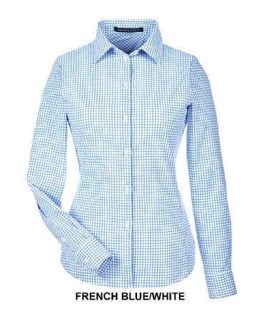 Devon & Jones CrownLux Performance Ladies Micro Windowpane Shirt  (DG540W)