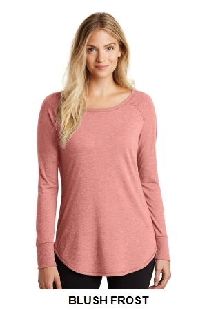 District Womens Perfect Tri Long Sleeve Tunic Tee.  D.THREADS  DT132L