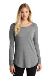 District Womens Perfect Tri Long Sleeve Tunic Tee.  D.THREADS  DT132L