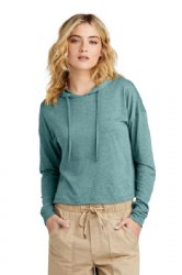 District Womens Perfect Tri Midi Long Sleeve Hoodie.  D.THREADS  DT1390L