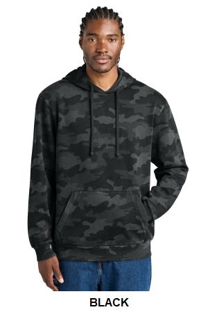 District Wash Camo Fleece Hoodie.  D.THREADS  DT2200C