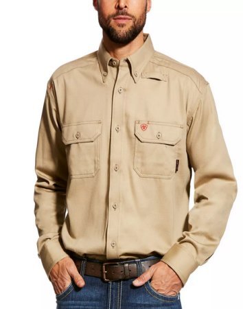 ARIAT 6.5 OZ FR DRESS SHIRT.  FR242