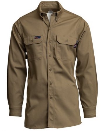 LAPCO Lightweight 100-Percent Cotton Flame Resistant Work Shirt. FR256