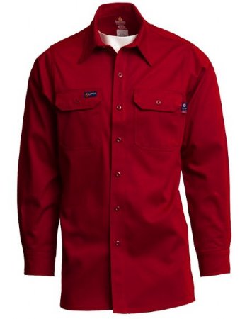 LAPCO Lightweight 100-Percent Cotton Flame Resistant Work Shirt. FR256