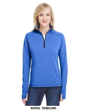 J America Ladies Omega Stretch Quarter-Zip (JA8433)