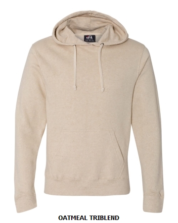 J America Adult Triblend Pullover Fleece Hood", (JA8871)