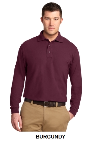 Port Authority Silk Touch Long Sleeve Polo.  PORT A.  K500LS