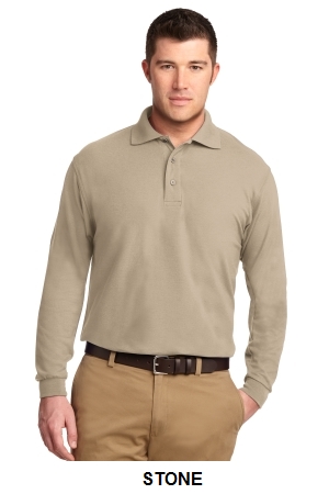 Port Authority Silk Touch Long Sleeve Polo.  PORT A.  K500LS