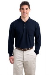 Port Authority® - Long Sleeve Silk Touch™ Polo with Pocket. (K500LSP)
