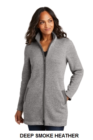 Port Authority Womens Arc Sweater Fleece Long Jacket.  PORT A.  L425
