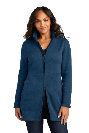 Port Authority Womens Arc Sweater Fleece Long Jacket.  PORT A.  L425