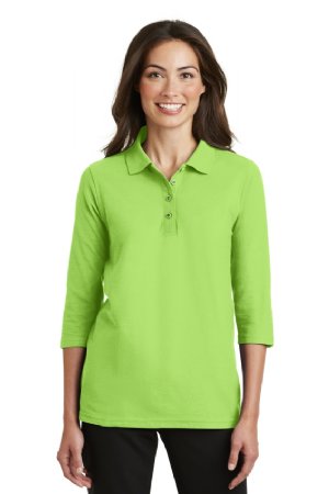 Port Authority - Ladies Silk Touch 3/4-Sleeve Polo. (L562)