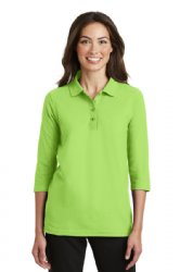 Port Authority - Ladies Silk Touch 3/4-Sleeve Polo. (L562)