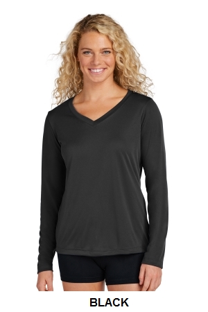 Sport-Tek Ladies Long Sleeve PosiCharge Competitor V-Neck Tee.  SPORT-TEK  LST350LS