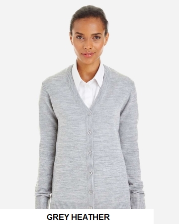 Harriton Women's Pilbloc V-Neck Button Cardigan Sweater.  HARRITON  M425W
