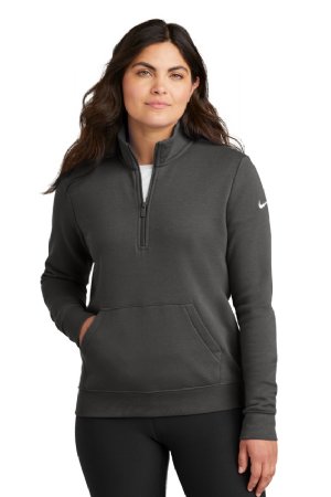 Nike Womens Club Fleece Sleeve Swoosh 1/2-Zip.  NIKE  NKDX6720