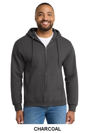 Port & Co Tall Essential Fleece Full-Zip Hooded Sweatshirt.  PORT&CO.  PC90ZHT