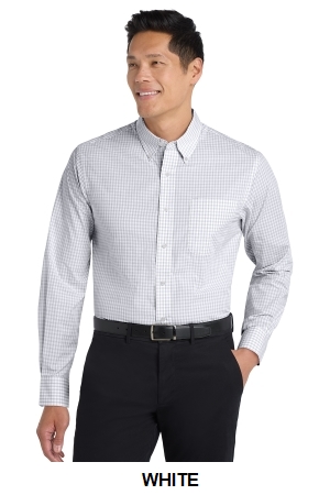 Port Authority Plaid Pattern Easy Care Shirt.  PORT A.  S639