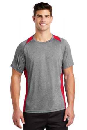 Sport-Tek Heather Colorblock Contender Tee.  SPORT-TEK  ST361