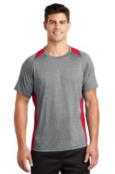 Sport-Tek Heather Colorblock Contender Tee.  SPORT-TEK  ST361